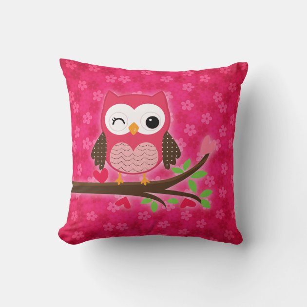 Pink 2025 owl pillow