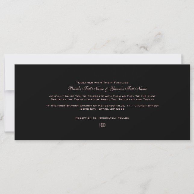 Hot Pink Daisies in Vases Wedding Invitation (Front)