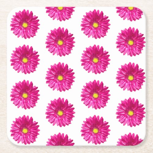 Hot Pink Daisy Floral coasters