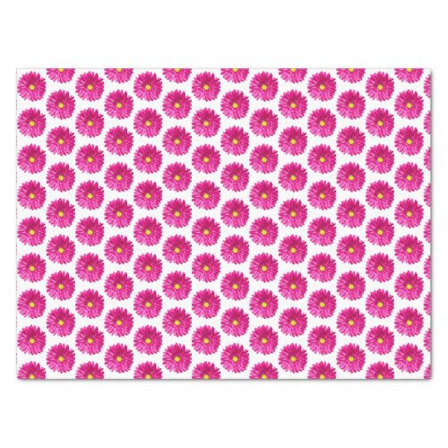 Hot Pink Daisy Floral Tissue Paper 