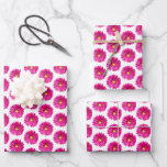 Hot Pink Daisy Floral Wrapping Paper, 3 Sheets<br><div class="desc">This floral wrapping paper features a photo of a hot pink gerbera daisy on a white background,  and would be perfect for a woman's birthday or a Baby In Bloom girl's baby shower. Search for Daisy in my shop to see coordinating items.</div>