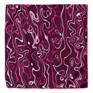 Hot pink damascus abstract swirls cool pattern bandana