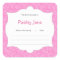 Hot Pink Damask Girl Book baby shower Bookplate