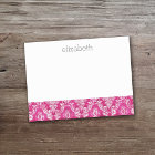 Hot Pink Damask Pattern - Script Name