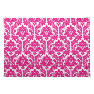Hot Pink Damask Placemat