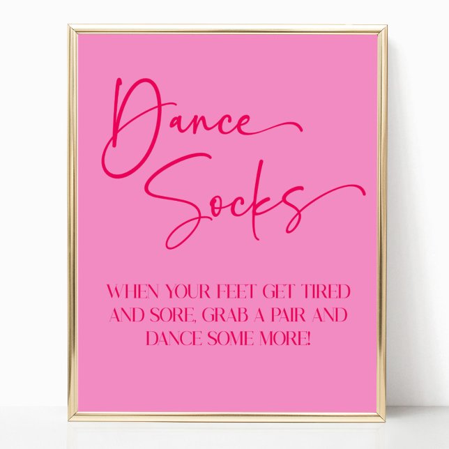 Hot Pink Dance Socks Party Sign (Creator Uploaded)