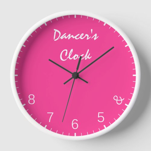 Hot Pink Dancers Clock _ Funny Dancing Dance Humor