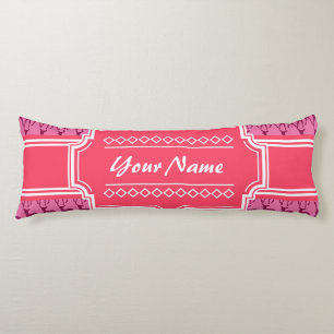 Hot Pink Deer, Personalized Name N1 Body Pillow