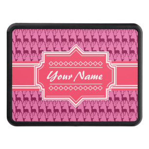 Hot Pink Deer, Personalized Name   N1 Hitch Cover