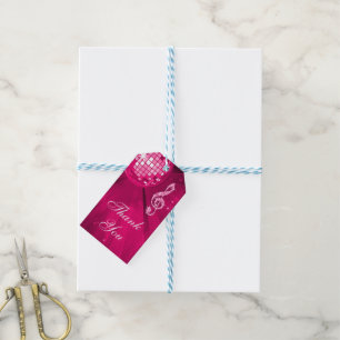 Hot Pink Disco Ball and Heels 50th Birthday Gift Tags