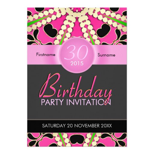 Diva Birthday Party Invitations 8