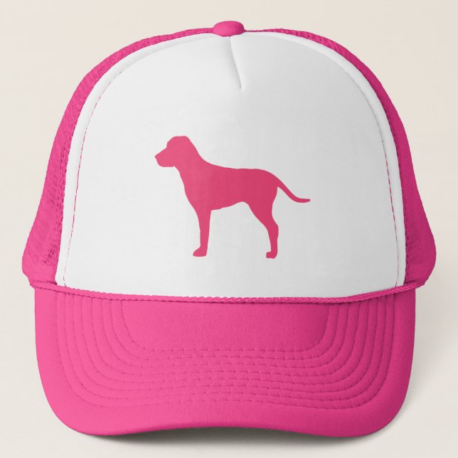 Hot Pink Dog Trucker Hat (Front)
