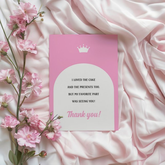 Hot Pink Doll Card, Fashion Doll Thank You Card (Creator Uploaded)
