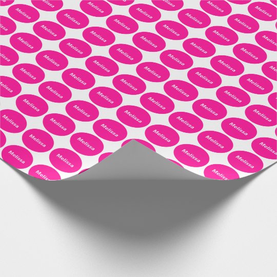 hot pink dots on white wrapping paper