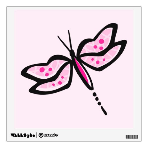 Hot Pink Dragonfly Wall Sticker