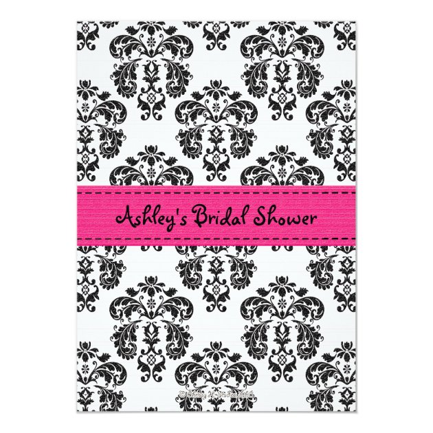 Hot Pink Eiffel Tower Parisian Bridal Shower Invitation