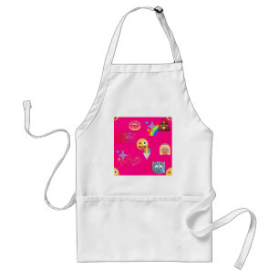 hot pink emoji adult apron