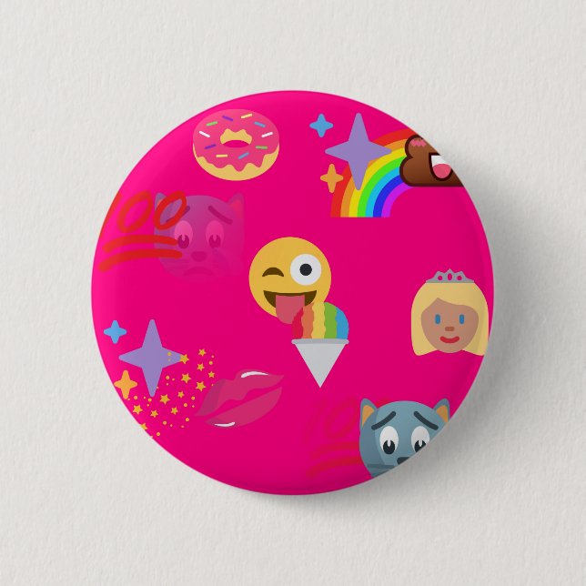 hot pink emoji button (Front)