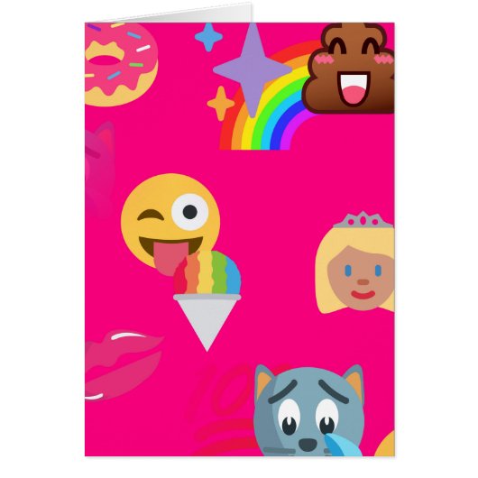 hot pink emoji cards (Front)