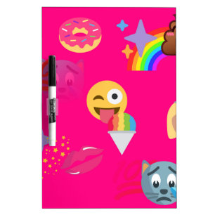 hot pink emoji dry erase board