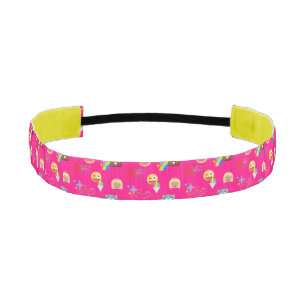 hot pink emoji headband