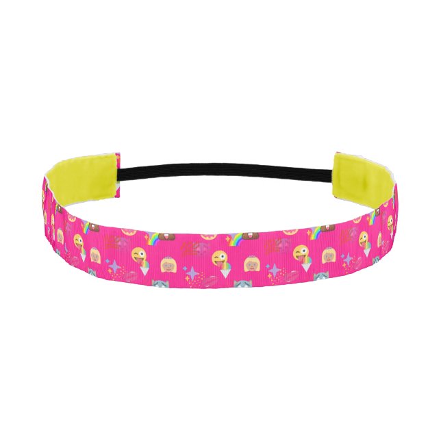 hot pink emoji headband (Front)
