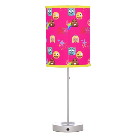 hot pink emoji lamp (Back)