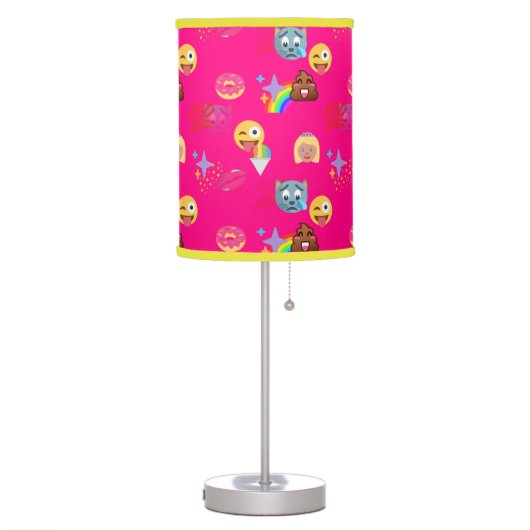 hot pink emoji lamp (Left)