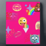 hot pink emoji plaque<br><div class="desc">"hot pink emoji""happy face", " pink emoji" "cat emoji" , "sad cat emoji" , "crying cat emoji" , "winking emoji" , "wink emoji ", "tongue emoji ", rainbow , "poo emoji ", "poop emoji" , 100, "100 emoji" , "hundred emoji" , kawaii emoji, emojis, emoticon, fuchsia, fushia, heart, hipster, ,...</div>