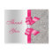 Hot Pink Faux Bow & Diamonds Thank You