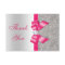 Hot Pink Faux Bow & Diamonds Thank You