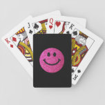 Hot Pink Faux Glitter Face Playing Cards at Zazzle