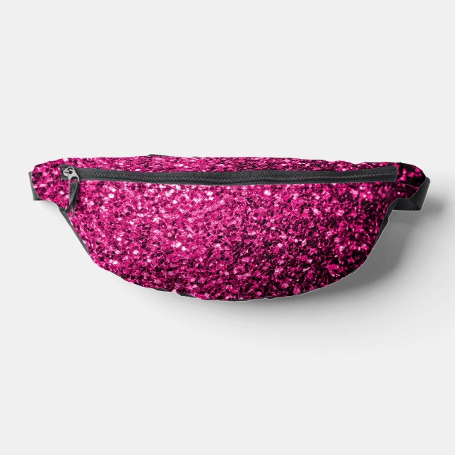 Hot pink faux glitter sparkles fanny pack (Lay Down)