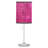 Hot Pink Faux Glitter Table Lamp (Right)