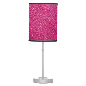 Hot Pink Faux Glitter Table Lamp (Front)