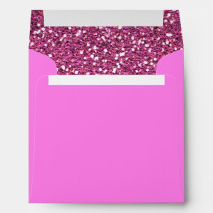 Hot Pink Faux Sparkles Background Texture Print Envelope