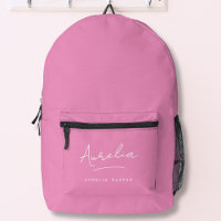 Hot Pink Feminine Typographic Girly Script Name