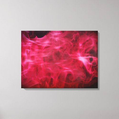 Hot Pink Fire and Flame Canvas Art
