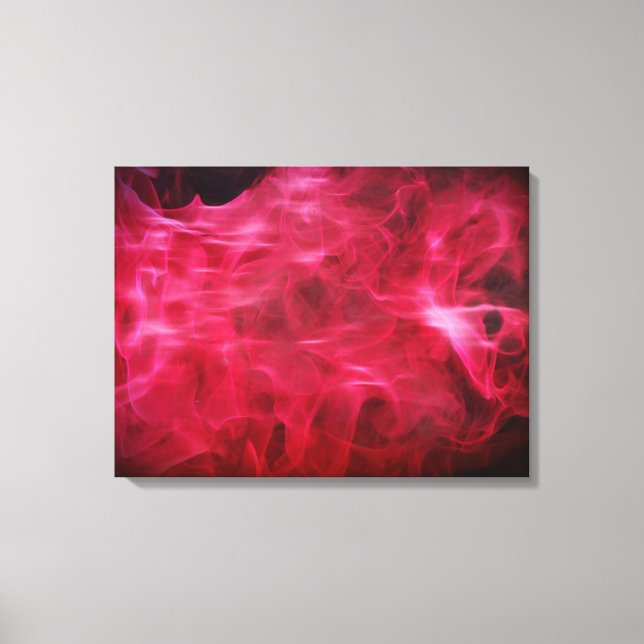 Hot Pink Fire and Flame Canvas Art (Front)