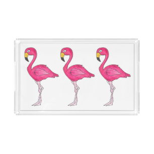 Hot Pink Flamingo Flamingos Tropical Bird Tray