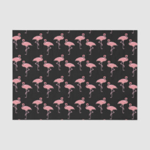 Hot Pink Flamingo Flock Pattern Tissue Paper