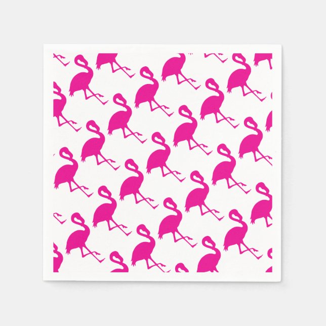 Hot Pink Flamingo Napkins (Front)