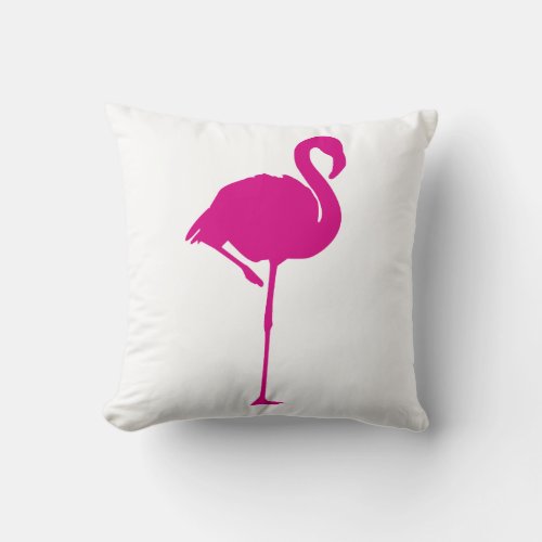 Hot Pink Flamingo Throw Pillow 16 x 16