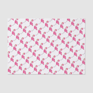 Hot Pink Flamingo Tropical Island Bird Print Tissue Paper