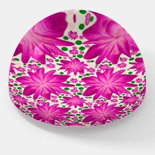 Hot pink floral seamless pattern paperweight