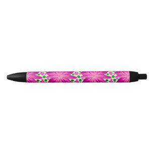 Hot pink floral seamless pattern pen