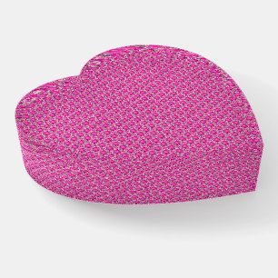 Hot Pink floral seamless pattern with polka dots Paperweight