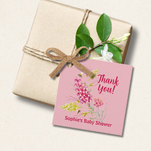 Hot Pink Florals And Bumble Bee A Sweet Little Bee Favor Tags
