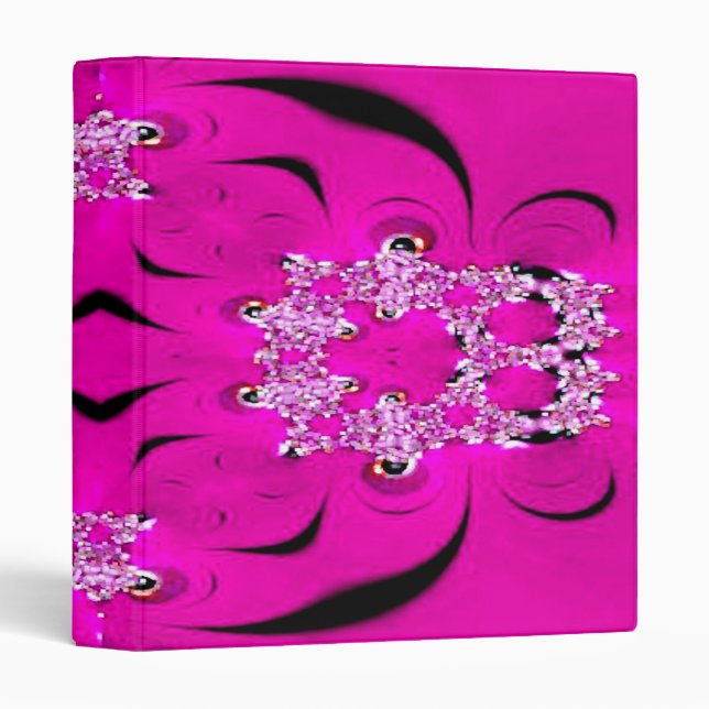 Hot Pink Fractal Binder (Front/Spine)