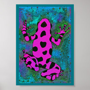Hot Pink Frog Poster